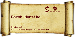Darab Montika névjegykártya